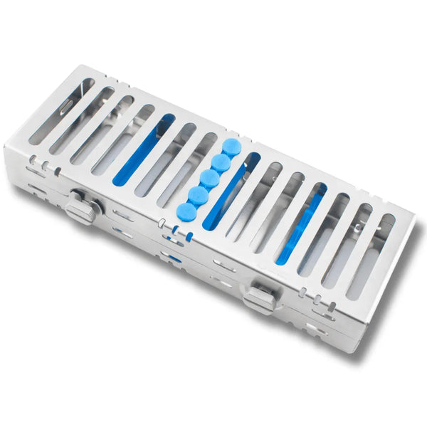 SurgiWorld instrument management - blue 5-instrument dental examination cassette